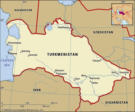 Map Of Turkmenistan And Geographical Facts Where Turkmenistan On The