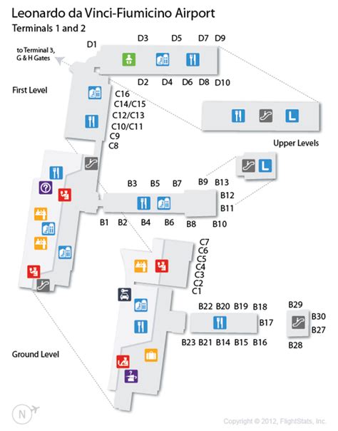 Fco Airport Terminal Map Map Of Beacon
