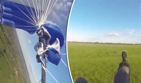 Terrifying Moment Parachute Fails 850ft Up In The Air Uk