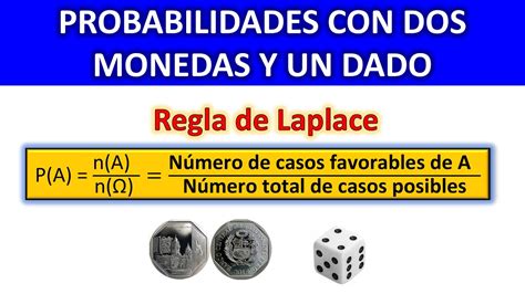 Regla De Laplace Probabilidad De Lanzar Dos Monedas Y Un Dado