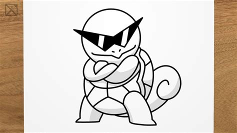 How to draw SQUIRTLE Pokémon step by step EASY Easy Drawings