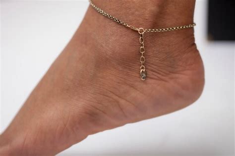 Brass Ankle Bracelet Simple Anklet Minimalist Anklet Summer