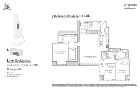 Luxury 3 Bedroom Condos St Regis Residences