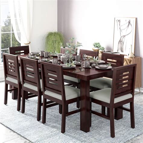 kendalwood furniture dining table with 8 chairs solid wood 8 seater dining set finish color