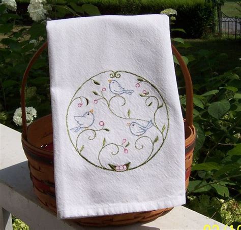 Embroidered Tea Towelkitchen Dish Towels Sweet By Quiltquints Dish
