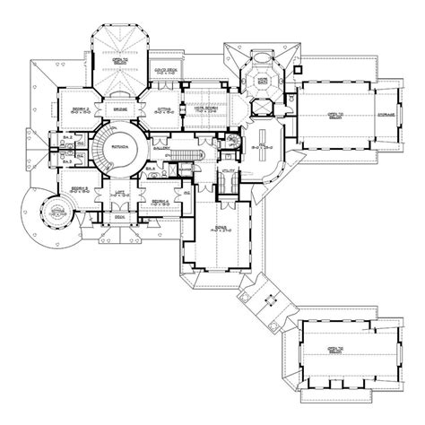 The Floor Plan For This Luxury Home Which Is Surrounded By Large