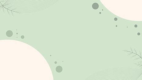An Abstract Green Background With White Circles And Plants In The