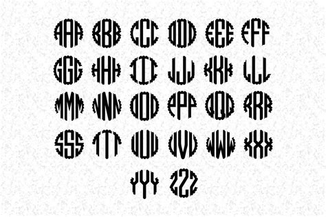 Scalloped Monogram Font Circle 3 Letter Scalloped Applique Monogram W