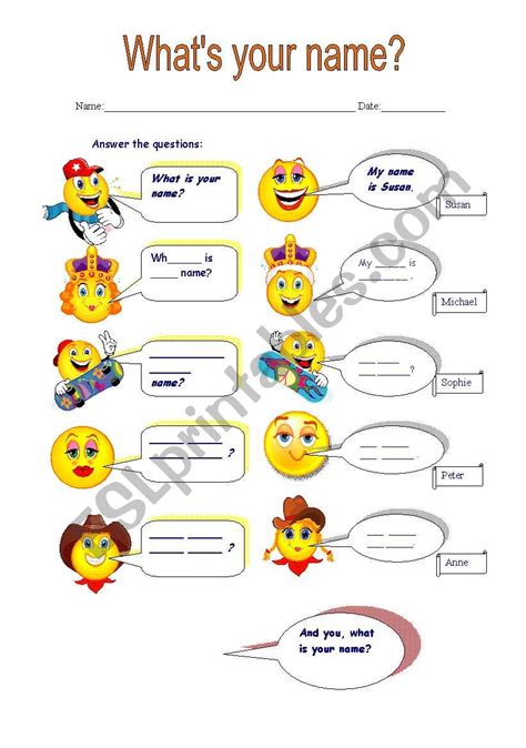 What´s Your Name Worksheet Vocabulary Worksheets Phonics Worksheets