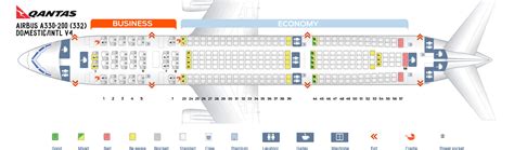 Qantas Airlines Seating Chart Seat Map Airbus A Qantas Airways