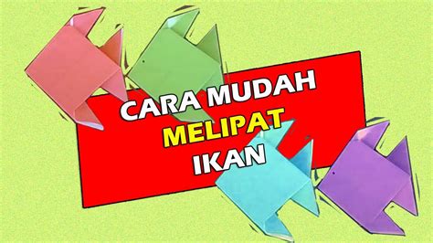 Cara melipat selembar kertas ke dalam sosok ikan paus. Cara Membuat Ikan Dari Kertas Origami || Gampang Banget ...