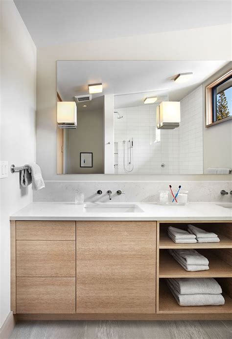 15 Examples Of Bathroom Vanities That Have Open Shelving Minimalist