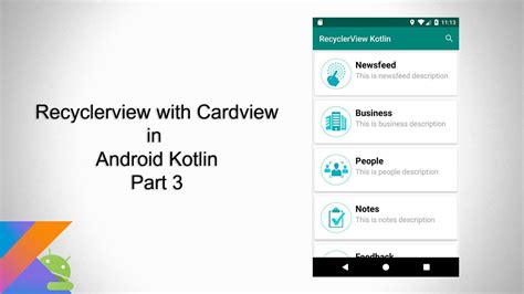 Recyclerview Searchview In Android Kotlin Part Youtube