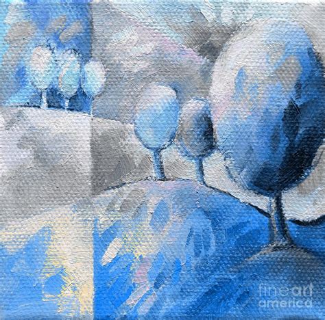 Blue Trees 002 Painting By Beatrice Bedeur