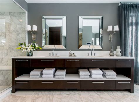Kmart has bathroom cabinets for optimizing your storage space. Dark Brown Double Vanity - Contemporary - bathroom ...
