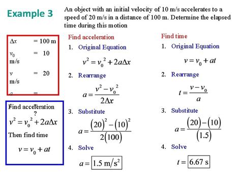 5 Kinematic Equations