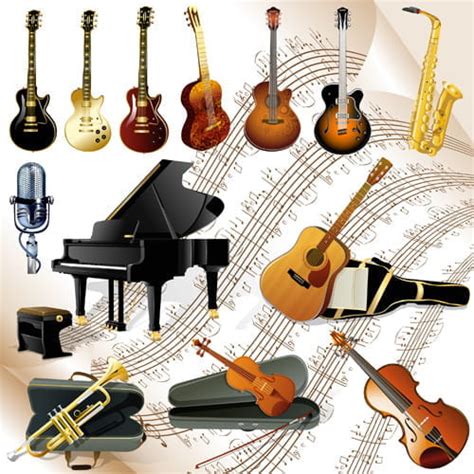 Vector Set Of Musical Instruments Graphics Ai Uidownload