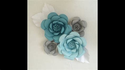Fonder mols 3d paper flower decorations(set of 13, white black gold), giant paper flowers for wedding backdrop, graduation party, bridal shower, halloween centerpieces, nursery wall decor 13 count (pack of 1) DIY Giant paper flowers wall decor - YouTube
