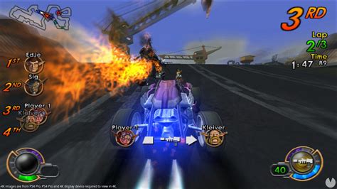 Comienza el juego en modo de un solo jugador y entra en la trampa presionando: Jak X: Combat Racing - Videojuego (PS4) - Vandal