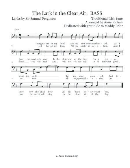 The Lark In The Clear Air Free Music Sheet