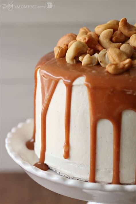 Once the cakes are cooled, move them to a flat surface and use a large skewer or thick straw to poke holes across the top of the cakes, being careful not to poke all the way through! Vanilla Malt Layer Cake with Cashews and Salted Caramel ...