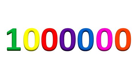 Numbers 1 To 1000000 Números De 1 Até 1000000 Youtube