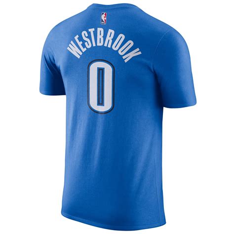 Nike Russell Westbrook Nba Player Name And Number T Shirt In Blue For Men