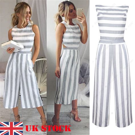 Vertical Striped Jumpsuit Miggon