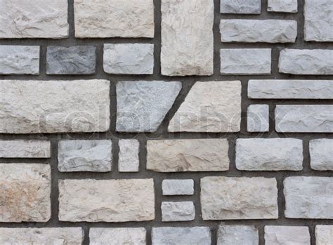 Stone Wall With Cement Stock Image Colourbox