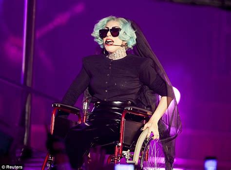 lady gaga slammed by disability groups after performing on stage in a wheelchair daily mail online