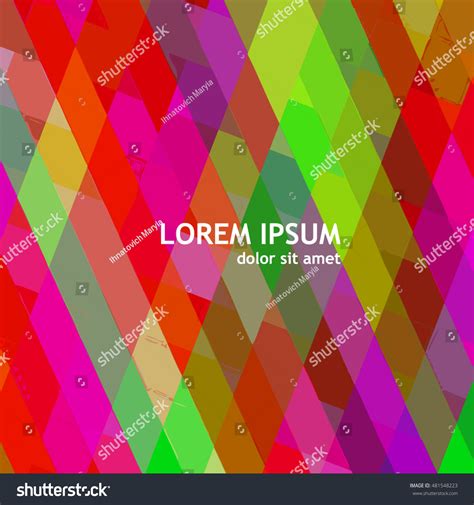 Coloured Mosaic Triangles Vector Stock Vector Royalty Free 481548223