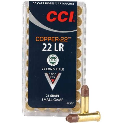 Cci Copper 22 22lr 21gr 50rd Ammunition Gunprime