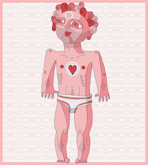 Premium Vector Vector Lined Illustration Of Nude Man Adam Concept