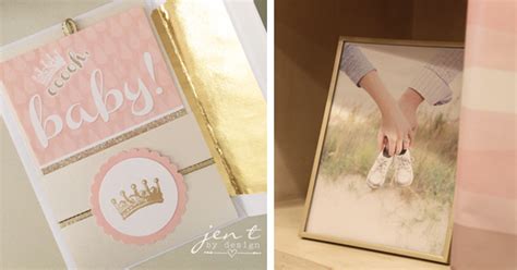 Salmon pink and gold vanity mirrors transitional bathroom. Pink & Gold Sparkle Baby Shower — Jen T. by Design