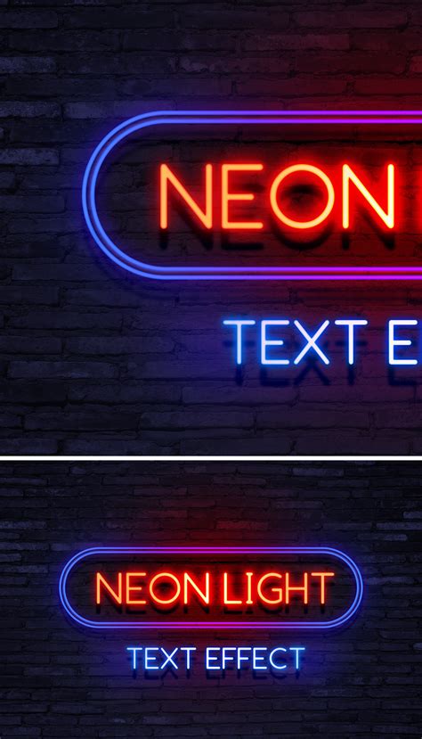 neon light text effect  graphics