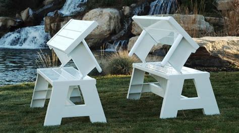 Some of the photos are not the best since i only had an assistant part of the time and part of the project was completed in the evening. Benches That Turn Into A Picnic Table - Simplemost