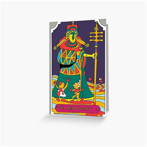The Hierophant Jojo Tarot Card Hd Greeting Card By Cear The Baka