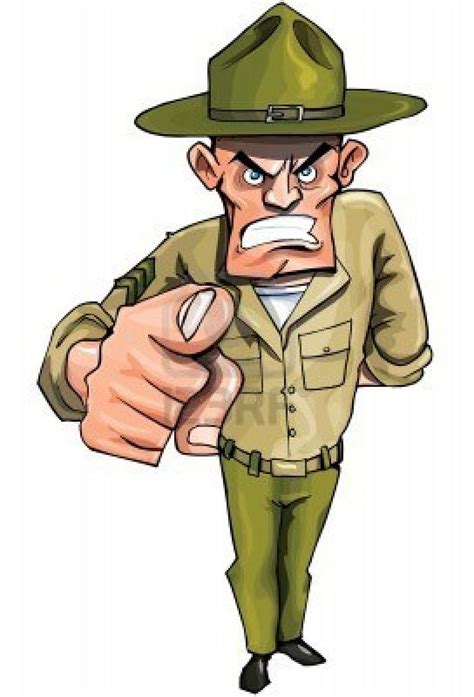 A Cartoon Soldier Pointing His Finger At The Camera With An Angry Look