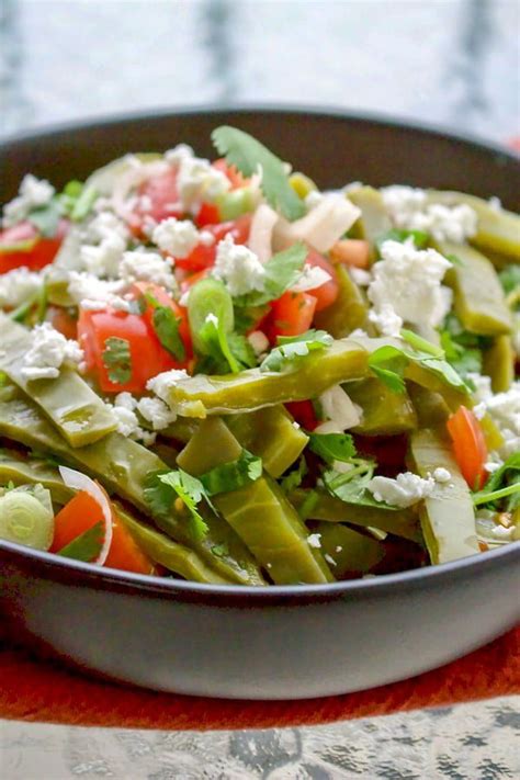 Just the way we make it in mexico: This is an authentic Mexican cactus leaves salad (ensalada ...