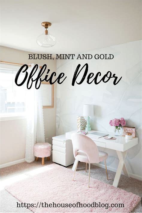 Blush Mint And Gold Office Update Gold Office Decor Home Office