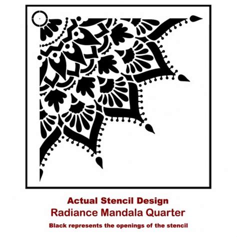 Mandala decals are limited to one use and to one color. Mandala Stencil Radiance - Mandala Stencil for DIY Wall ...
