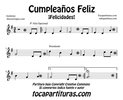 Elegir qué partitura sol adquirir, puede presentarse como una perspectiva muy desalentadora porque hay muchas posibilidades en el exterior. diegosax: Cumpleaños Feliz Partitura de Flauta, Violín ...