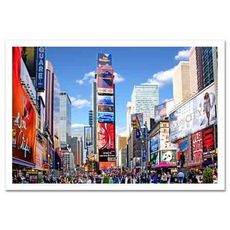 Times Square Panorama New York Art Print Mp 1229 Ny Christmas Ts
