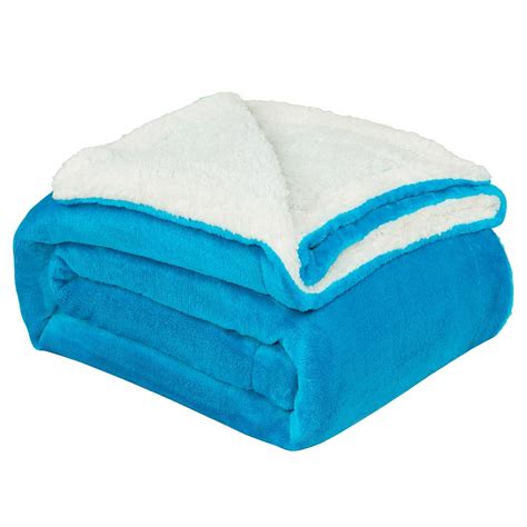 Piccocasa Weighted Soft Flannel Fleece Blanket Hand Wash Throw Blue