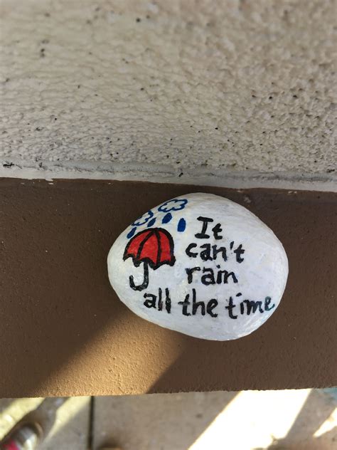 Rain raining clock time it. It can't rain all the time. The Crow quote. Painted Rock | Rock painting designs, Painted rocks ...