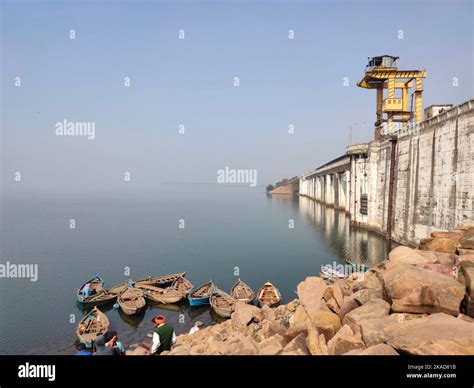 An Exterior View Of Tenughat Dam In The Indian State Of Jharkhand In