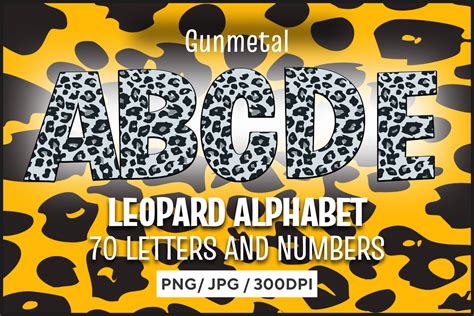 Gunmetal Leopard Alphabet Graphic By Fromporto · Creative Fabrica