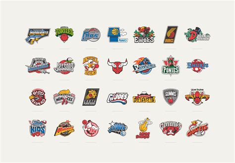 Nba Teams X 80s Toons Full Project On Behance Nba Teams Graphic Design Fonts Sports Logo