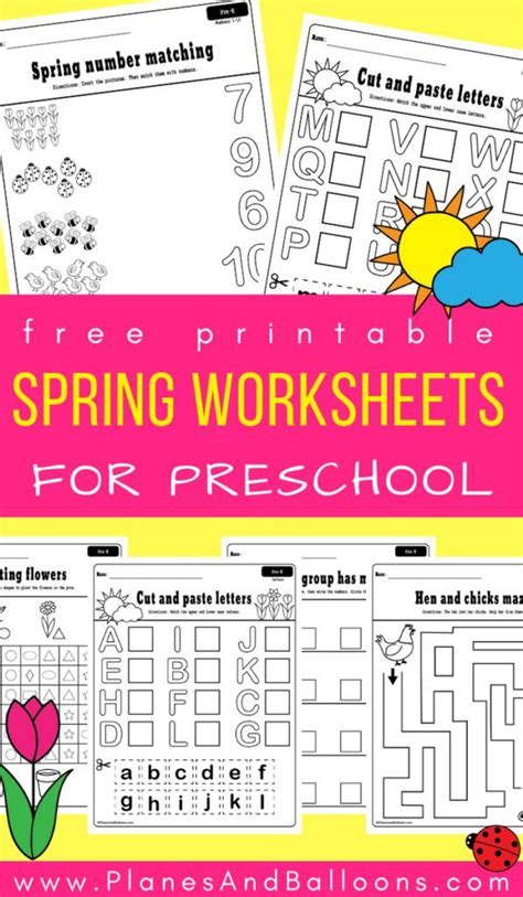 Free Spring Printables And Activities For Preschool Math Fine Motor