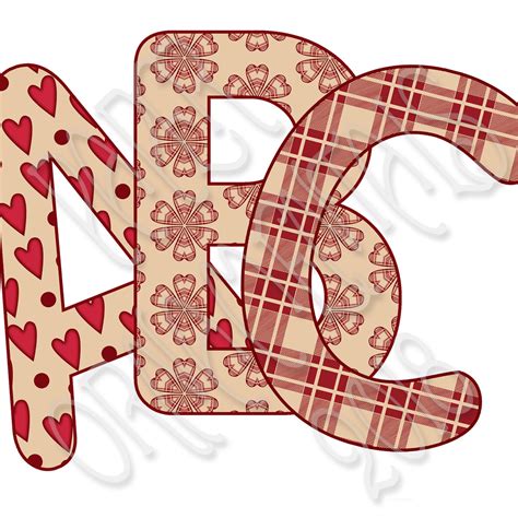 Printable Valentine Alphabet Letters